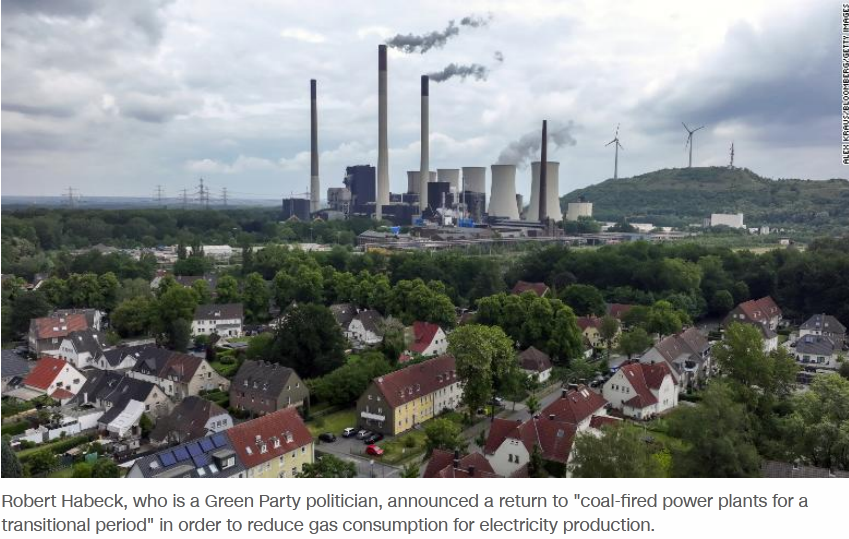 Germany To Fire Up Coal Stations As Russia Squeezes Gas Supply