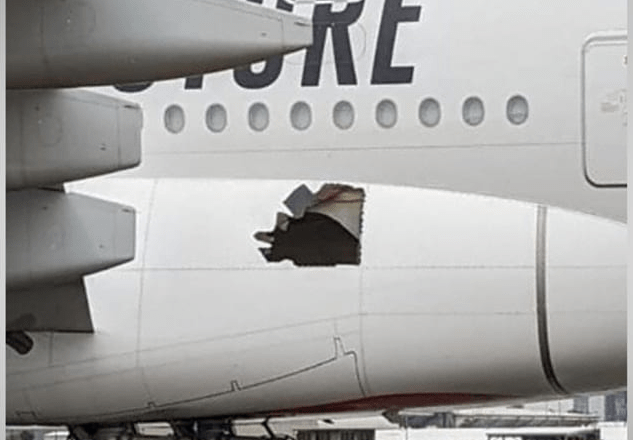 An Airbus A380 Suffered A 14-Hour Flight With A Hole In Its Side, According To Reports.