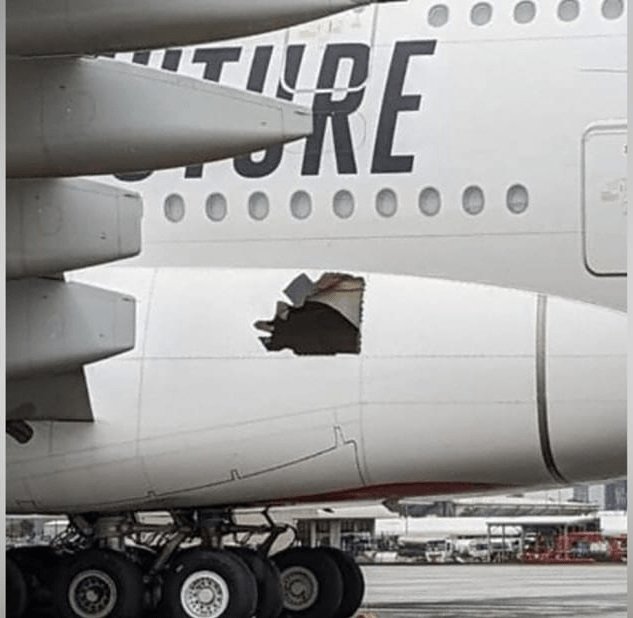 An Airbus A380 Suffered A 14-Hour Flight With A Hole In Its Side, According To Reports.