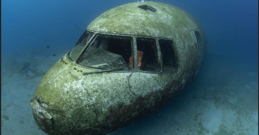 Creepy Passenger Aircraft Sits Lifeless On The Floor Of The Red Sea.