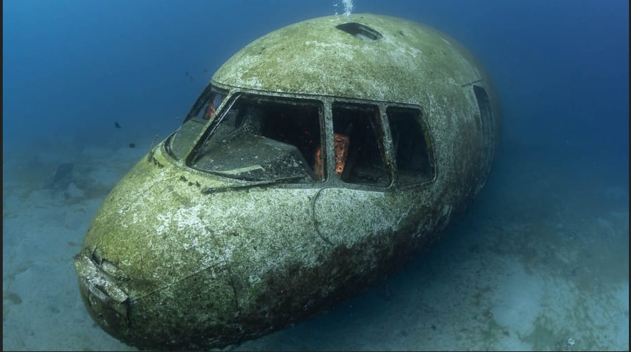 Creepy Passenger Aircraft Sits Lifeless On The Floor Of The Red Sea.